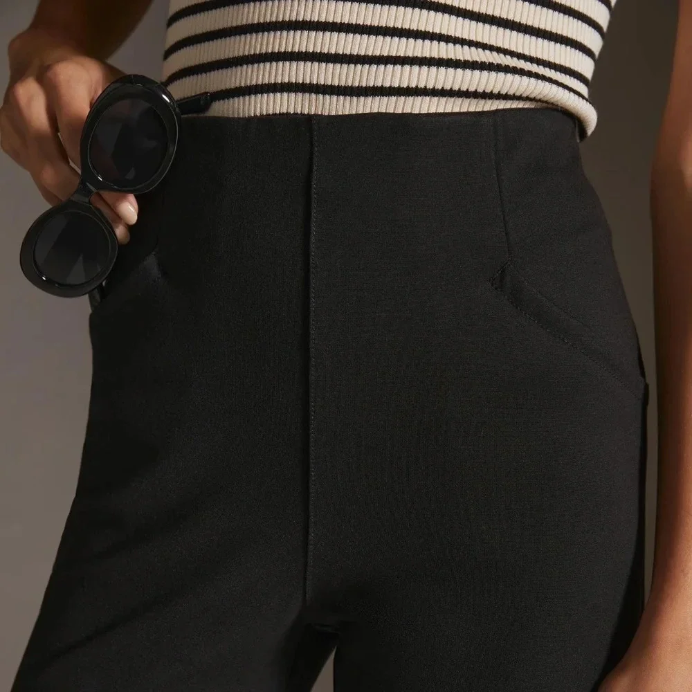 NWT Anthropologie Maeve Black Slim Leggings XS